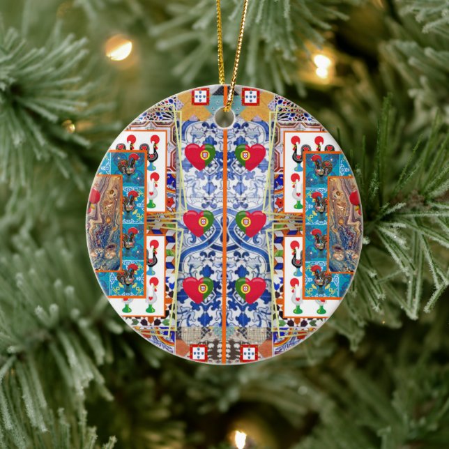 Ornamento De Cerâmica Arte popular portuguesa (Árvore)