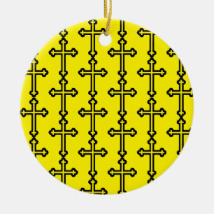 Ornamento De Cerâmica Arte Simbolista Cristã Moderna Minimalista de Cruz