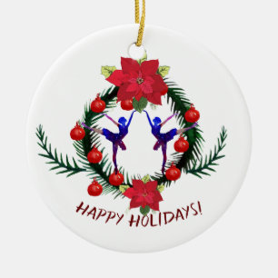 Ornamento De Cerâmica Arte sobre Férias de inverno do balé