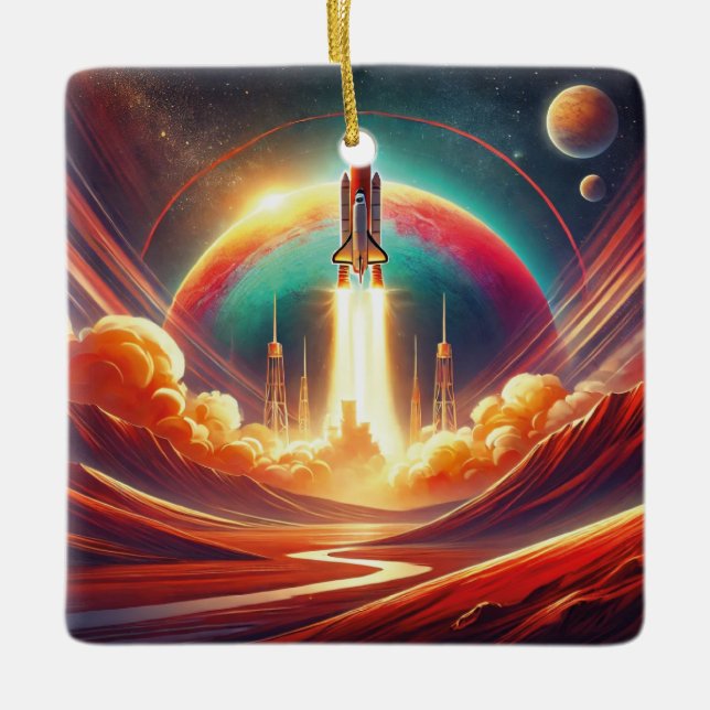 Ornamento De Cerâmica arte surreal (Frente)