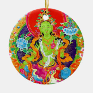Ornamento De Cerâmica Arte tibetana oriental legal do tatuagem do deus
