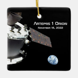 Ornamento De Cerâmica Artemis Orion Spacecraft Blue Marble