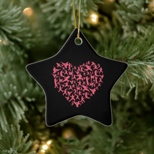 Ornamento De Cerâmica Artes Marciais Raparigas Karate Heart