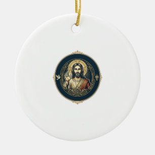 Ornamento De Cerâmica Artista Digital Jesus Camiseta de Arte para iPad I