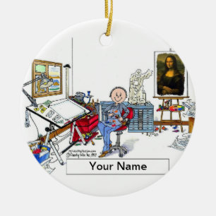 Ornamento De Cerâmica Artista - Homem