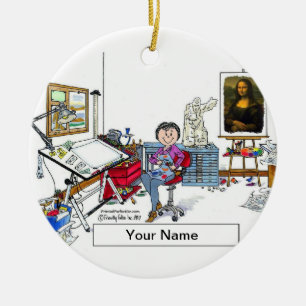 Ornamento De Cerâmica Artista - Mulher