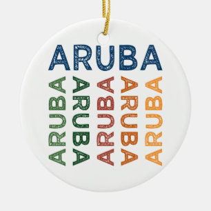 Ornamento De Cerâmica Aruba Cute Colorful