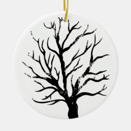 Ornamento De Cerâmica Árvore autóctone Lino Impressão