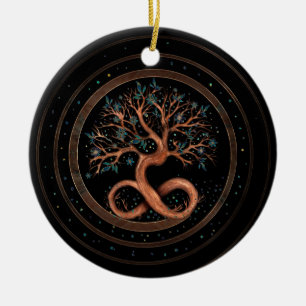 Ornamento De Cerâmica Árvore da Vida - Espiral Infinito