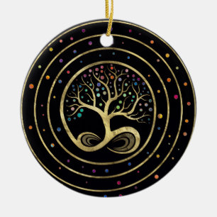 Ornamento De Cerâmica Árvore da Vida - Espiral Infinito