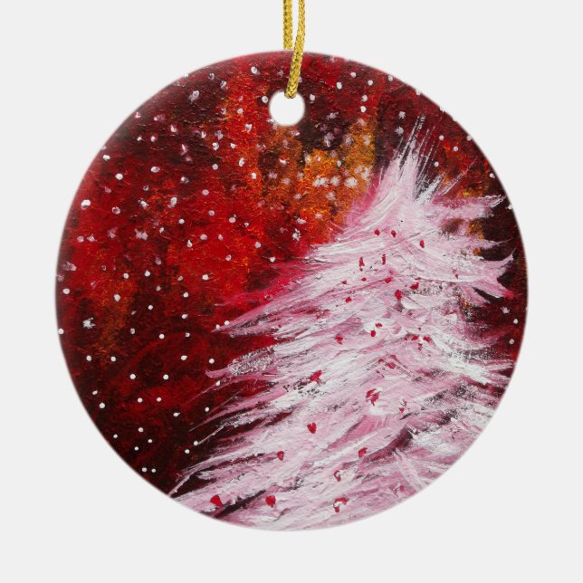 Ornamento De Cerâmica Árvore de Natal (Frente)