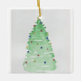 Ornamento De Cerâmica Árvore de Natal abstrato