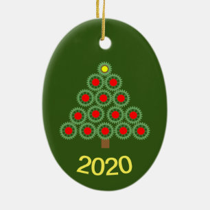 Ornamento De Cerâmica Árvore de Natal de Artes Mecânicas