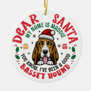 Ornamento De Cerâmica Árvore de Natal de Cão Cachorro Personalizado