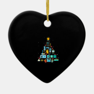 Ornamento De Cerâmica Árvore de Natal de Elétrico Engraçado