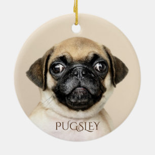 Ornamento De Cerâmica Árvore de Natal de Foto Personalizada para Cães