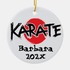 Ornamento De Cerâmica Árvore de Natal de Karate Personalizada