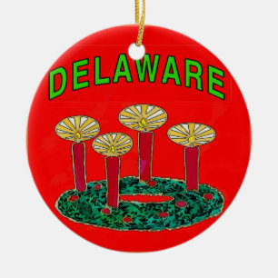 Ornamento De Cerâmica Árvore de Natal Delaware