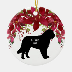 Ornamento De Cerâmica Árvore de Natal do cão de grandes Pyrenees
