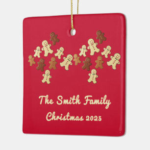 Ornamento De Cerâmica Árvore de Natal do Gingerbird Man