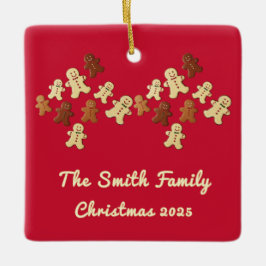 Ornamento De Cerâmica Árvore de Natal do Gingerbird Man