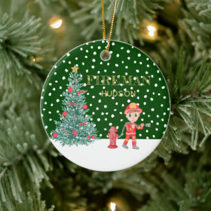 Ornamento De Cerâmica Árvore de Natal do Homem-Foto para Bebê Personaliz