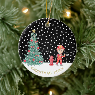 Ornamento De Cerâmica Árvore de Natal do Homem-Foto para Bebê Personaliz