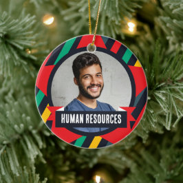 Ornamento De Cerâmica Árvore de Natal do Office - Recursos Humanos