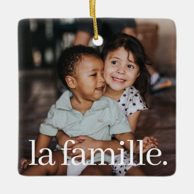 Ornamento De Cerâmica Árvore de Natal Francesa (Frente)