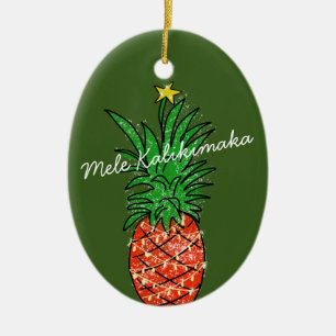 Ornamento De Cerâmica Árvore de Natal Mele Kalikimaka