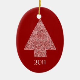 Ornamento De Cerâmica Árvore de Natal Moderna