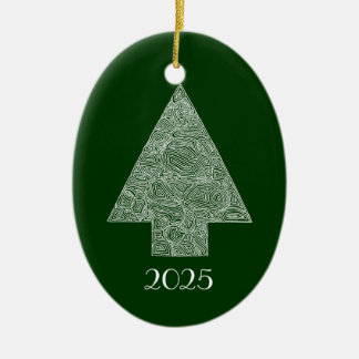 Ornamento De Cerâmica Árvore de Natal Moderna