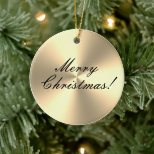 Ornamento De Cerâmica Árvore de Natal personalizada de textura metálic