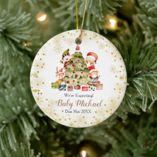 Ornamento De Cerâmica Árvore de Natal Que Esperamos Pais