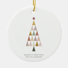 Ornamento De Cerâmica Árvore de Natal Simples e Moderna do Scandi