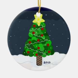 Ornamento De Cerâmica Árvore de Natal Verde