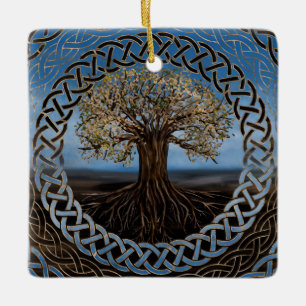 Ornamento De Cerâmica Árvore de vida - desenho de Yggdrasil