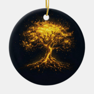 Ornamento De Cerâmica Árvore de Vida Radiante – Mística e Encantadora