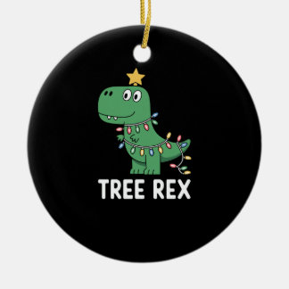 Ornamento De Cerâmica Árvore Divertida Rex Natal Dinossauro Festa Piada