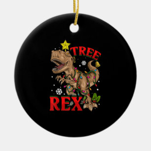 Ornamento De Cerâmica Árvore do Dinossauro Natal Rex Luzes T Rex Xmas