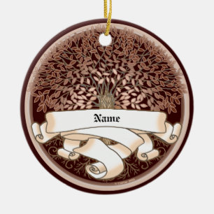 Ornamento De Cerâmica Árvore Familiar