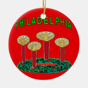 Ornamento De Cerâmica Árvore natal de Filadélfia