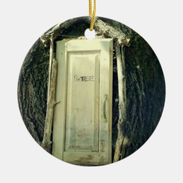 Ornamento De Cerâmica Árvore Poeta (Frente)