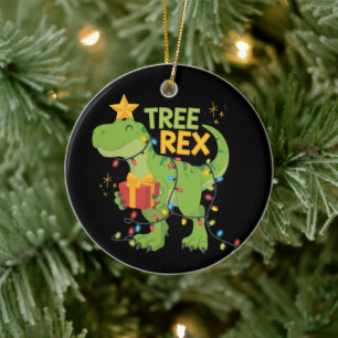 Ornamento De Cerâmica Árvore Rex Família de Dinossauros Natal Grupo Comb