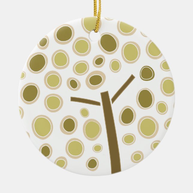 Ornamento De Cerâmica Árvore Whimsical (Frente)