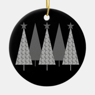 Ornamento De Cerâmica Árvores de Natal - cancro cerebral cinzento da