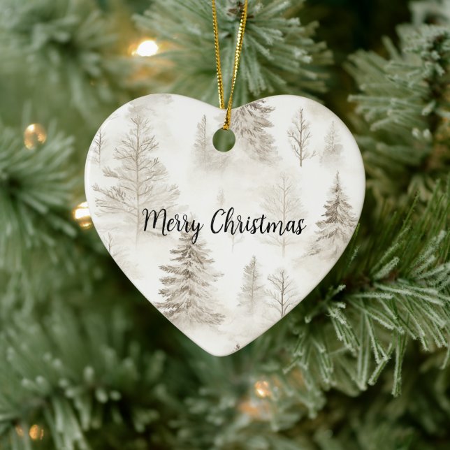 Ornamento De Cerâmica Árvores de Natal Chic Creme (Árvore)