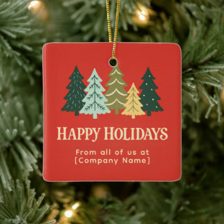 Ornamento De Cerâmica Árvores de Natal Modernas Corporativas Feliz Natal