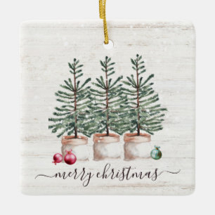 Ornamento De Cerâmica Árvores de Natal Russas Feliz Natal