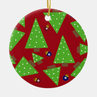 Ornamento De Cerâmica Árvores e Decorações de Natal Verde Caprichosas